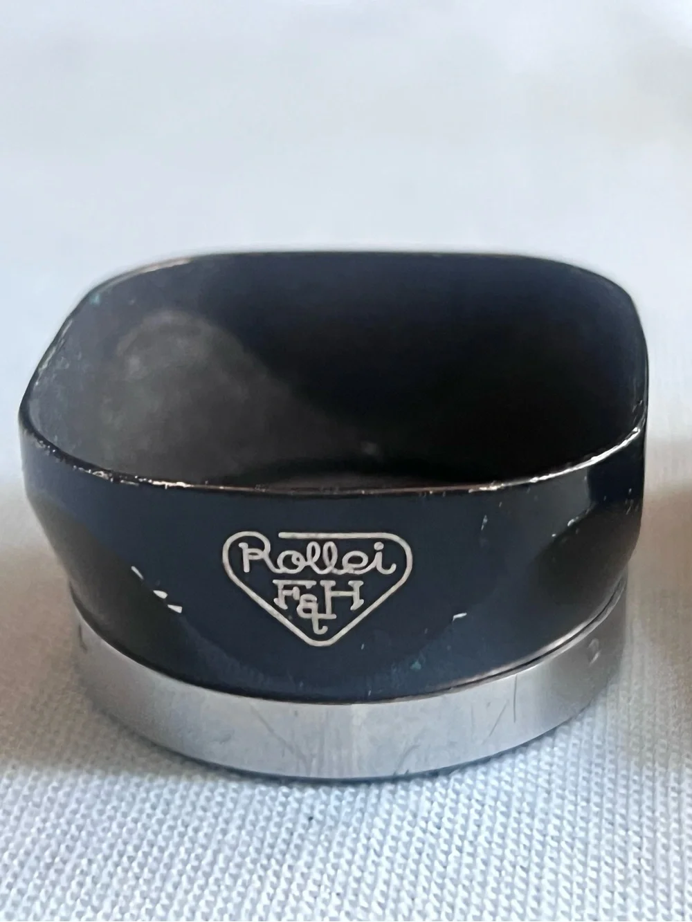 Vintage Rollei Rolleiflex TLR Lens Shade Hood Bay I with Leather‎ Case Germany